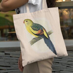 Regent Parrot Vintage Print Graphic Canvas Tote Bag